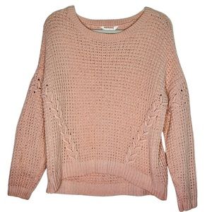 super soft crochet peach sweater